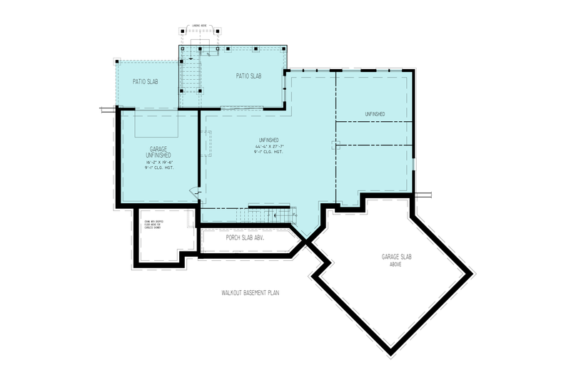 Home Plan - Floor Plan - Lower Floor for Contemporary House Plan #54-688 - 3 bed, 2 bath