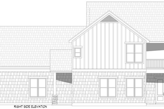Exterior - Other Elevation 2 for Country House Plan #932-1228 - 3 bed, 3 bath
