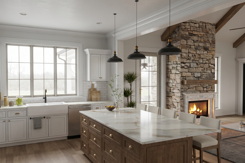 Architectural House Design - Interior - Kitchen 3 for Farmhouse House Plan #923-500 - 4 bed, 3.5 bath