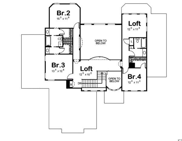 Mediterranean Style House Plan - 4 Beds 3.5 Baths 3446 Sq/Ft Plan #455 ...