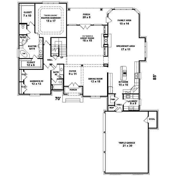 European Floor Plan - Main Floor Plan #81-619