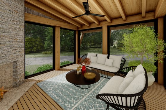 Exterior - Outdoor Living for Southern House Plan #1094-4 - 4 bed, 3.5 bath