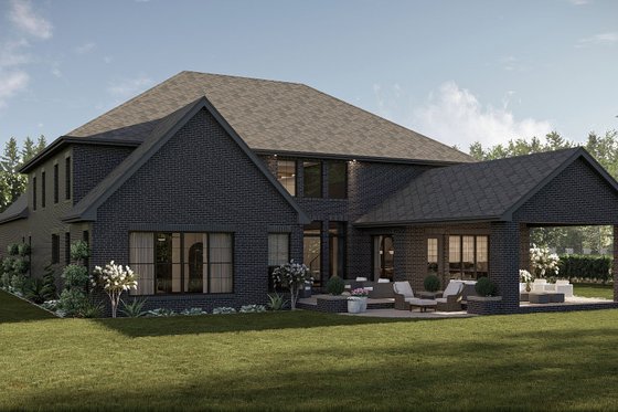 Exterior - Other Elevation 1 for Colonial House Plan #455-388 - 5 bed, 4.5 bath