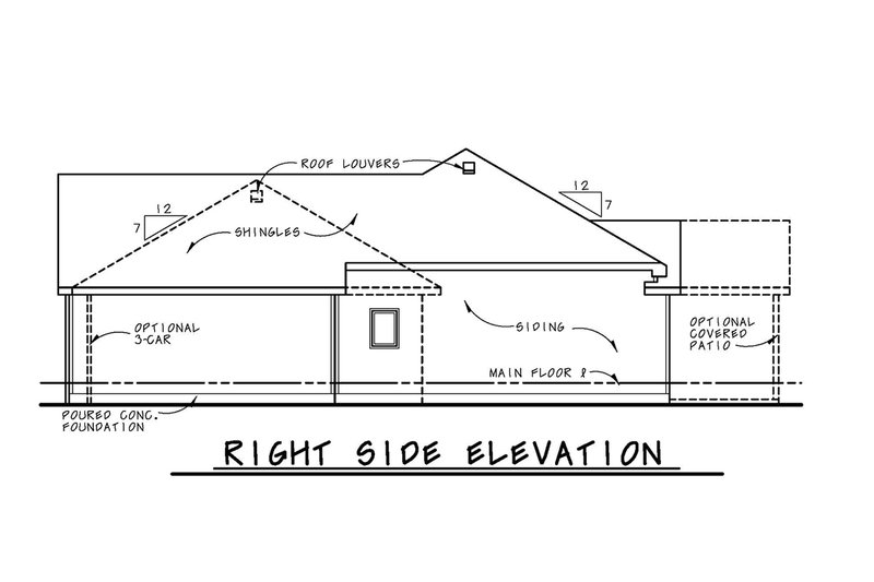 Dream House Plan - Exterior - Other Elevation 1 for European House Plan #20-2072 - 3 bed, 2 bath