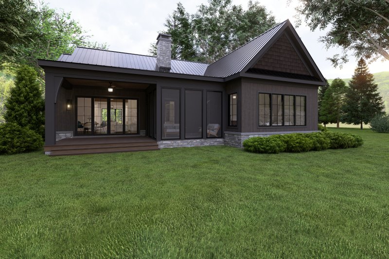 Home Plan - Exterior - Rear Elevation 1 for Farmhouse House Plan #1094-32 - 3 bed, 2 bath