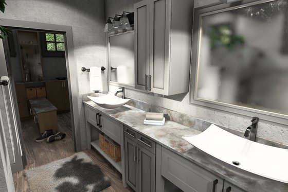 Interior - Master Bathroom for Barndominium House Plan #120-291 - 4 bed, 2 bath