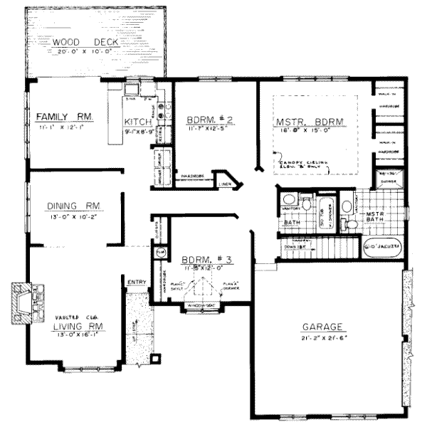 Traditional Floor Plan - Main Floor Plan #303-102