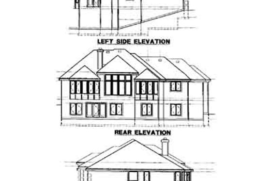 Exterior - Rear Elevation for Mediterranean House Plan #67-763 - 4 bed, 3.5 bath