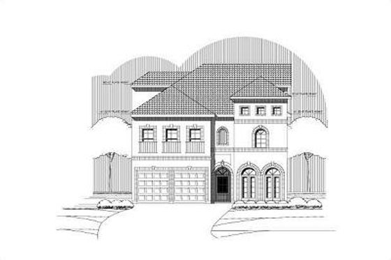Exterior - Front Elevation for Traditional House Plan #411-280 - 4 bed, 3 bath