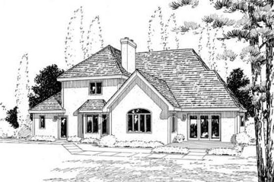Exterior - Rear Elevation for Traditional House Plan #312-441 - 3 bed, 2.5 bath