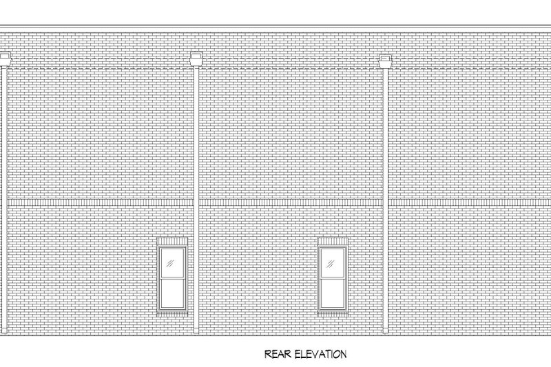 Home Plan - Exterior - Rear Elevation for Contemporary House Plan #932-524 - 2 bed, 2.5 bath