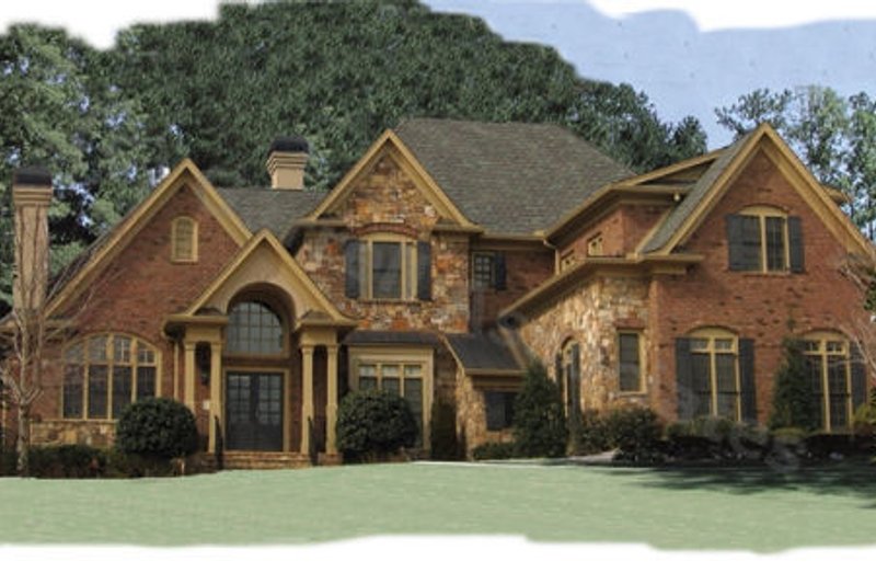 Architectural House Design - European Exterior - Front Elevation Plan #54-104