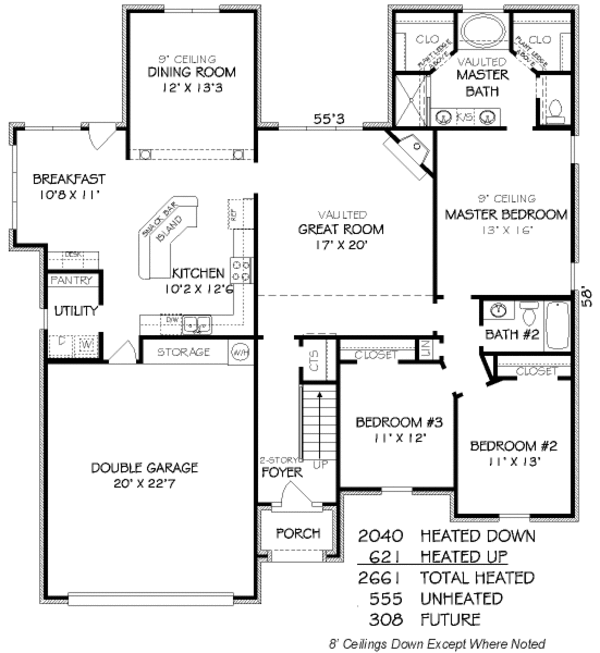Traditional Floor Plan - Main Floor Plan #424-145
