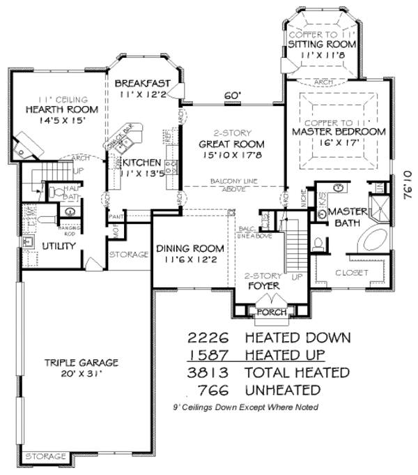 European Floor Plan - Main Floor Plan #424-324