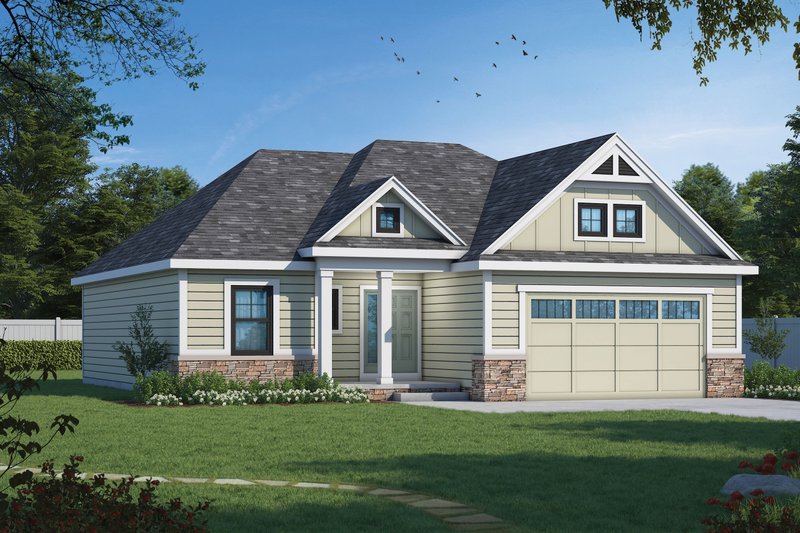 Cottage Style House Plan - 3 Beds 2 Baths 1619 Sq/Ft Plan #20-2260