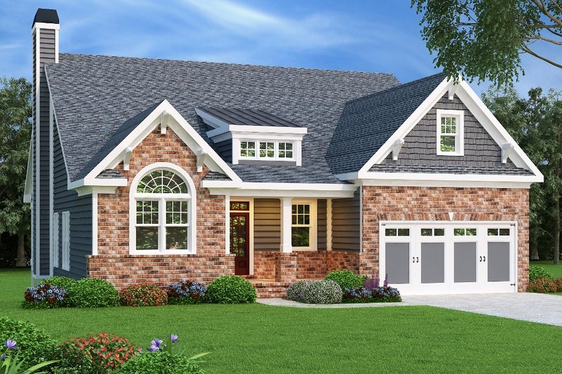 Dream House Plan - Craftsman Exterior - Front Elevation Plan #419-213