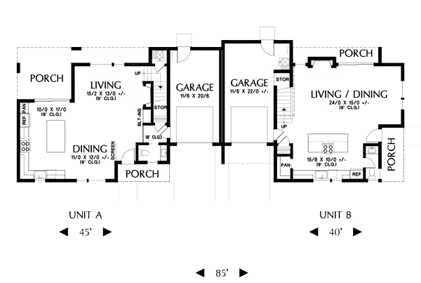 Contemporary Floor Plan - Main Floor Plan #48-1026