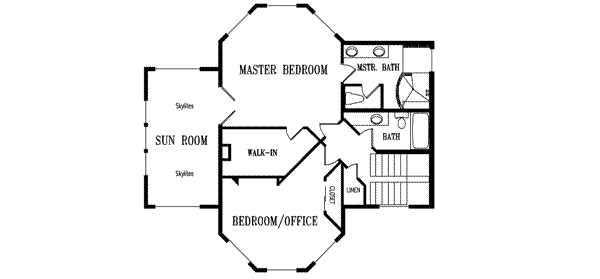 Traditional Floor Plan - Upper Floor Plan #1-435