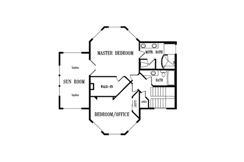 Home Plan - Floor Plan - Upper Floor for Traditional House Plan #1-435 - 2 bed, 2.5 bath