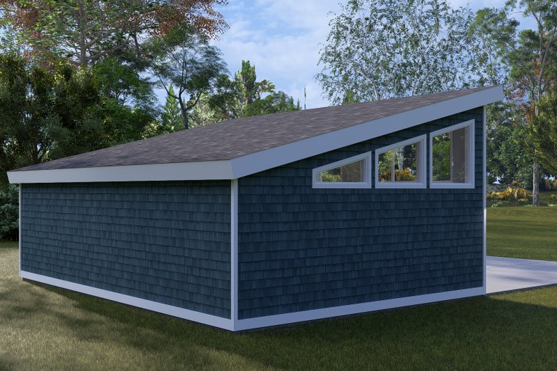 House Blueprint - Exterior - Rear Elevation 2 for Contemporary House Plan #1060-486, 0 bath