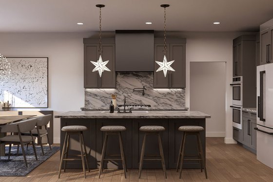 Interior - Kitchen for Modern House Plan #455-302 - 3 bed, 2 bath