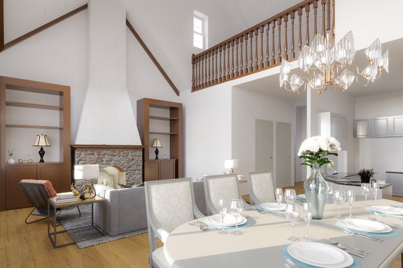 Architectural House Design - Interior - Dining Room 2 for Craftsman House Plan #54-557 - 3 bed, 2 bath