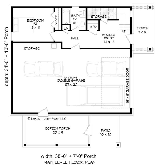 Contemporary Floor Plan - Main Floor Plan #932-548