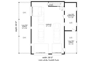 Floor Plan - Main Floor for Country House Plan #932-1056, 0 bath