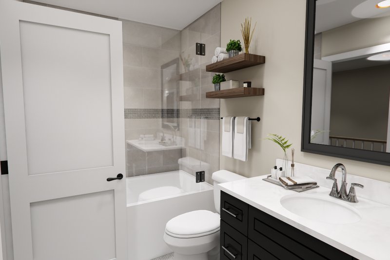 Architectural House Design - Interior - Bathroom 2 for Farmhouse House Plan #51-1363 - 4 bed, 3.5 bath