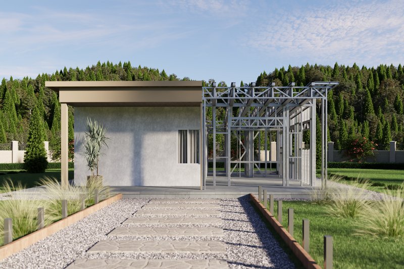 House Plan Design - Exterior - Front Elevation 5 for Modern House Plan #1106-64 - 2 bed, 2 bath