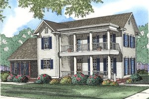 Southern Exterior - Front Elevation Plan #17-2031