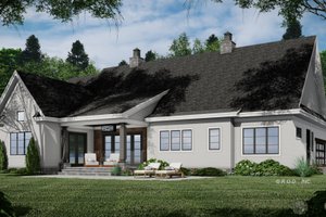 Exterior - Rear Elevation 1 for Farmhouse House Plan #51-1223 - 3 bed, 3 bath