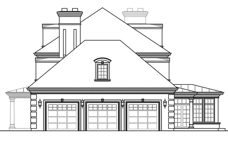 Home Plan - Exterior - Other Elevation 1 for Traditional House Plan #124-463 - 6 bed, 6.5 bath