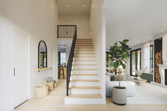 Interior - Entry for Farmhouse House Plan #23-2764 - 5 bed, 2.5 bath