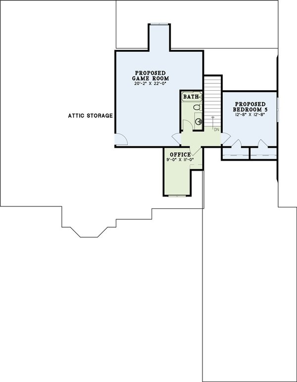 Southern Floor Plan - Upper Floor Plan #17-447