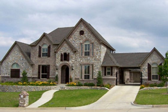 Exterior - Front Elevation for European House Plan #84-287 - 5 bed, 4 bath