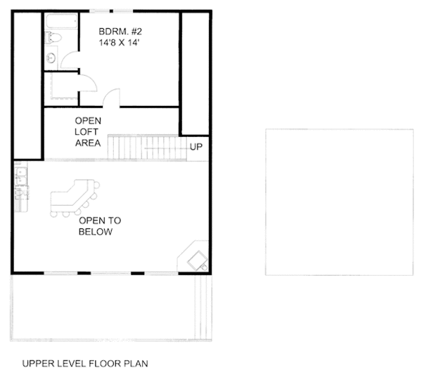 Cabin Floor Plan - Upper Floor Plan #117-760