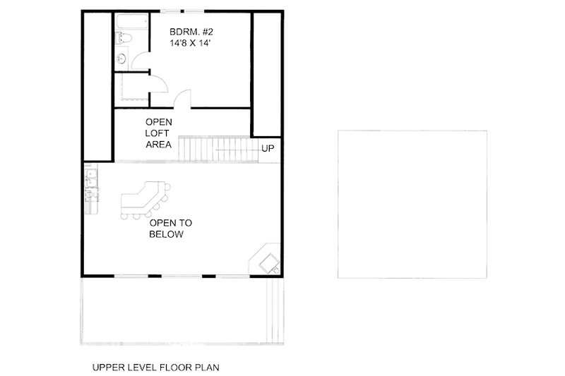 Home Plan - Floor Plan - Upper Floor for Cabin House Plan #117-760 - 2 bed, 2.5 bath