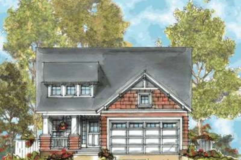 House Blueprint - Craftsman Exterior - Front Elevation Plan #20-1658