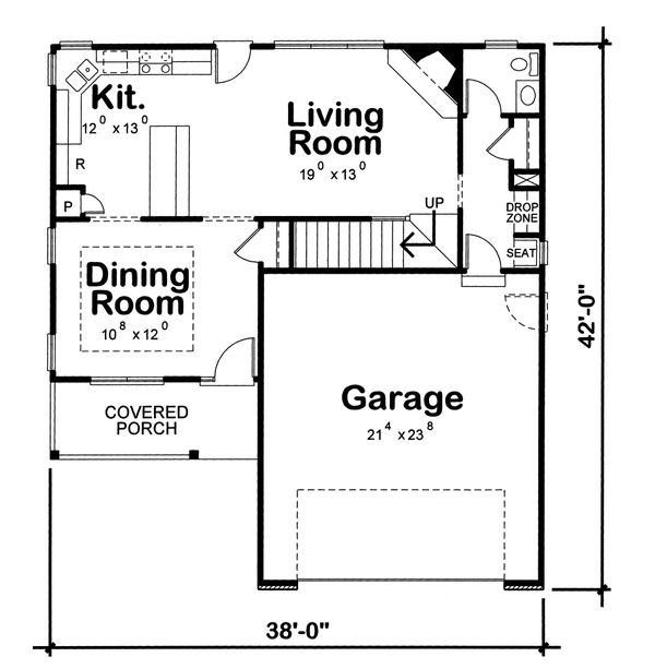 Traditional Floor Plan - Main Floor Plan #20-1779