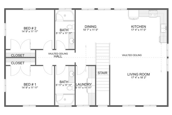 Architectural House Design - Barndominium Floor Plan - Upper Floor Plan #1060-243
