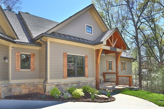 Exterior - Front Elevation 3 for Ranch House Plan #54-476 - 5 bed, 3 bath