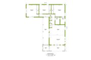 Adobe / Southwestern Style House Plan - 3 Beds 2 Baths 1200 Sq/Ft Plan #1106-107 Floor 