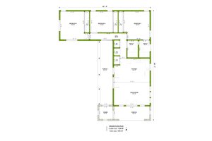 Floor Plan - Main Floor for Adobe / Southwestern House Plan #1106-107 - 3 bed, 2 bath