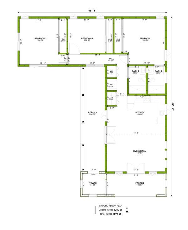 Dream House Plan - Adobe / Southwestern Floor Plan - Main Floor Plan #1106-107