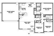 Ranch Style House Plan - 3 Beds 2 Baths 1306 Sq/Ft Plan #81-1396 