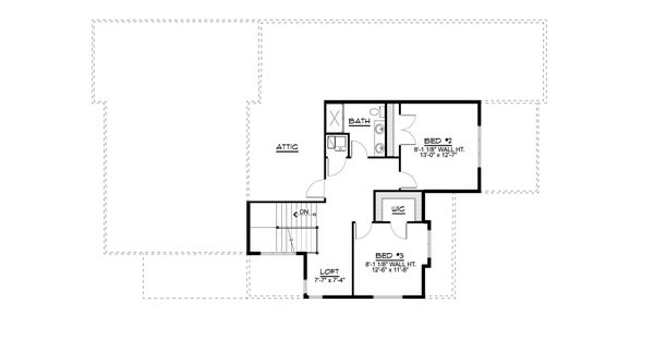 Dream House Plan - Cottage Floor Plan - Upper Floor Plan #1064-107