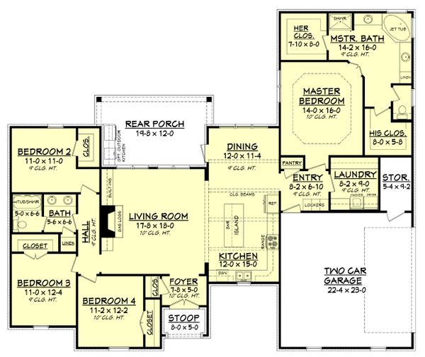 Architectural House Design - European Floor Plan - Main Floor Plan #430-125