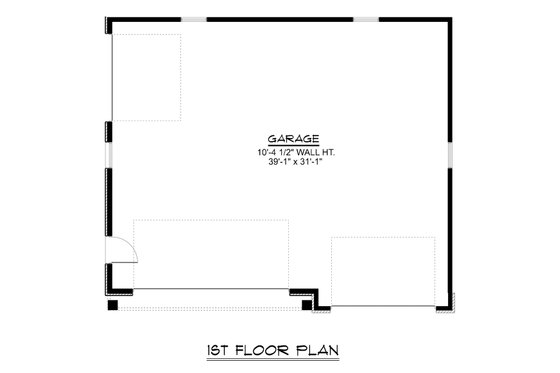 Floor Plan - Main Floor for Craftsman House Plan #1064-20, 0 bath