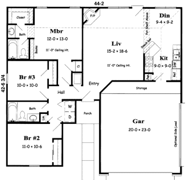Traditional Floor Plan - Main Floor Plan #329-103